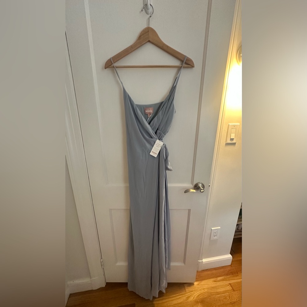 Show Me Your Mumu - Liz Maxi Dress ~ Steel Blue Chiffon × 1 size S